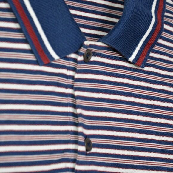 Prada Men's Striped Polo Shirt Sz L - Picture 5 of 6